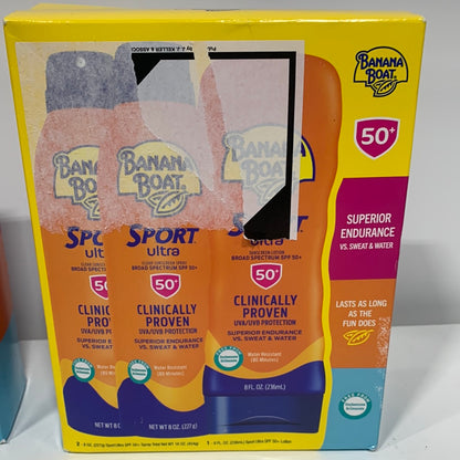 Banana Boat Sport Ultra Performance Sunscreen Pack Broad Spectrum SPF 50