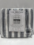 Sawyer Mill Ticking Stripe 36 in. L X 36 in. W Cotton Valance in Country Black Soft White