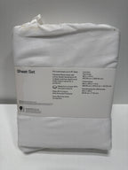 Twin/Twin XL Easy Care Cotton Blend Sateen Sheet Set White - Room Essentials™: 225 Thread Count OEKO-TEX Certified
