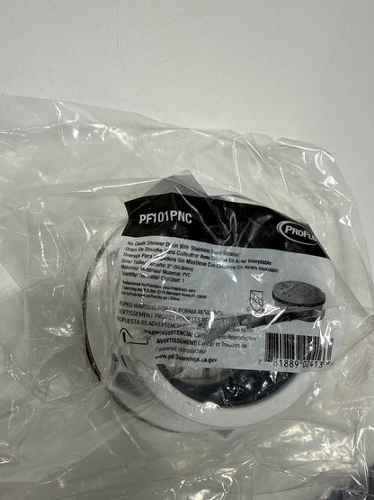 PROFLO PF101PNC 2" No-Caulk Shower Drain - Stainless Steel