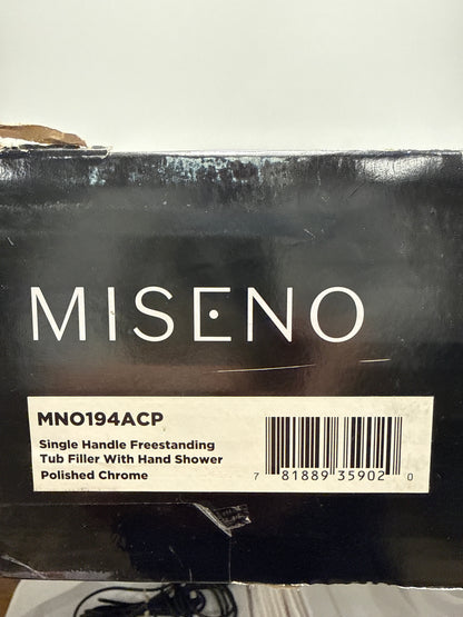 Miseno MTF194 Floor Mounted Tub Filler with Single Function Hand Shower - Chrome