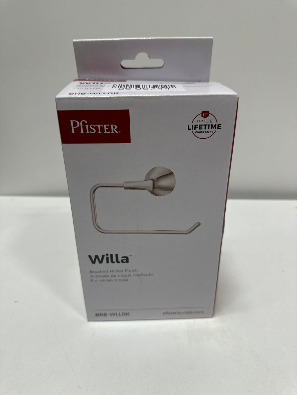 Willa Wall Mounted Towel Ring in Brushed Nickel