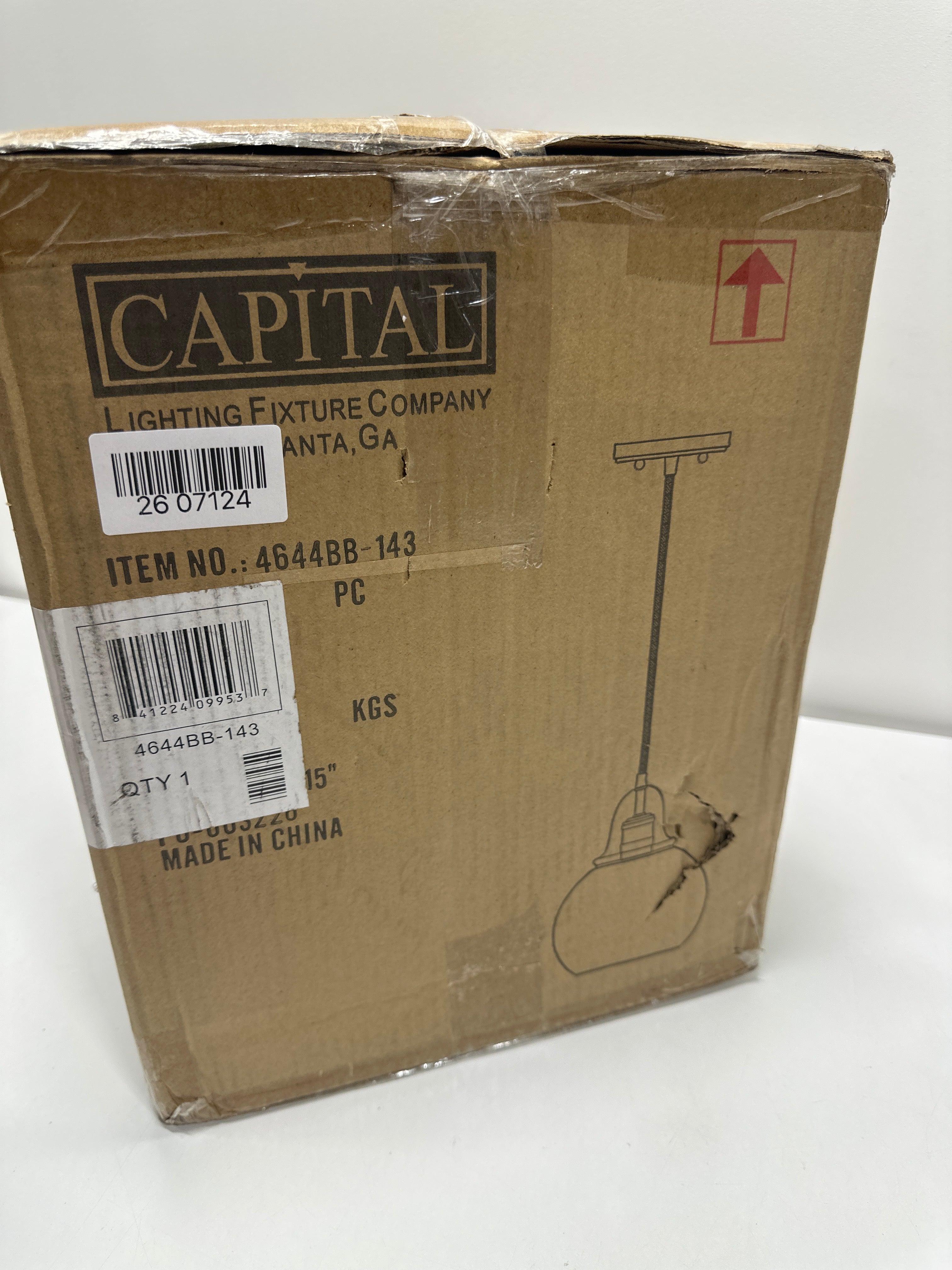 Capital Lighting 4644BB-143 Ashlyn Modern Teardrop Clear Glass Globe Bell Pendant, 1-Light 75 Watts, 11" H x 8" W, Burnished Bronze