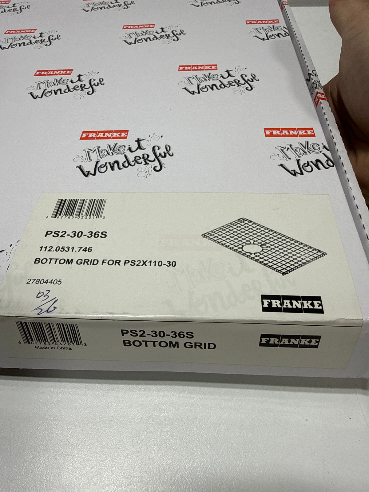 Franke PS2-30-36S 29-1/2" x 16-9/16" Stainless Steel Basin Rack