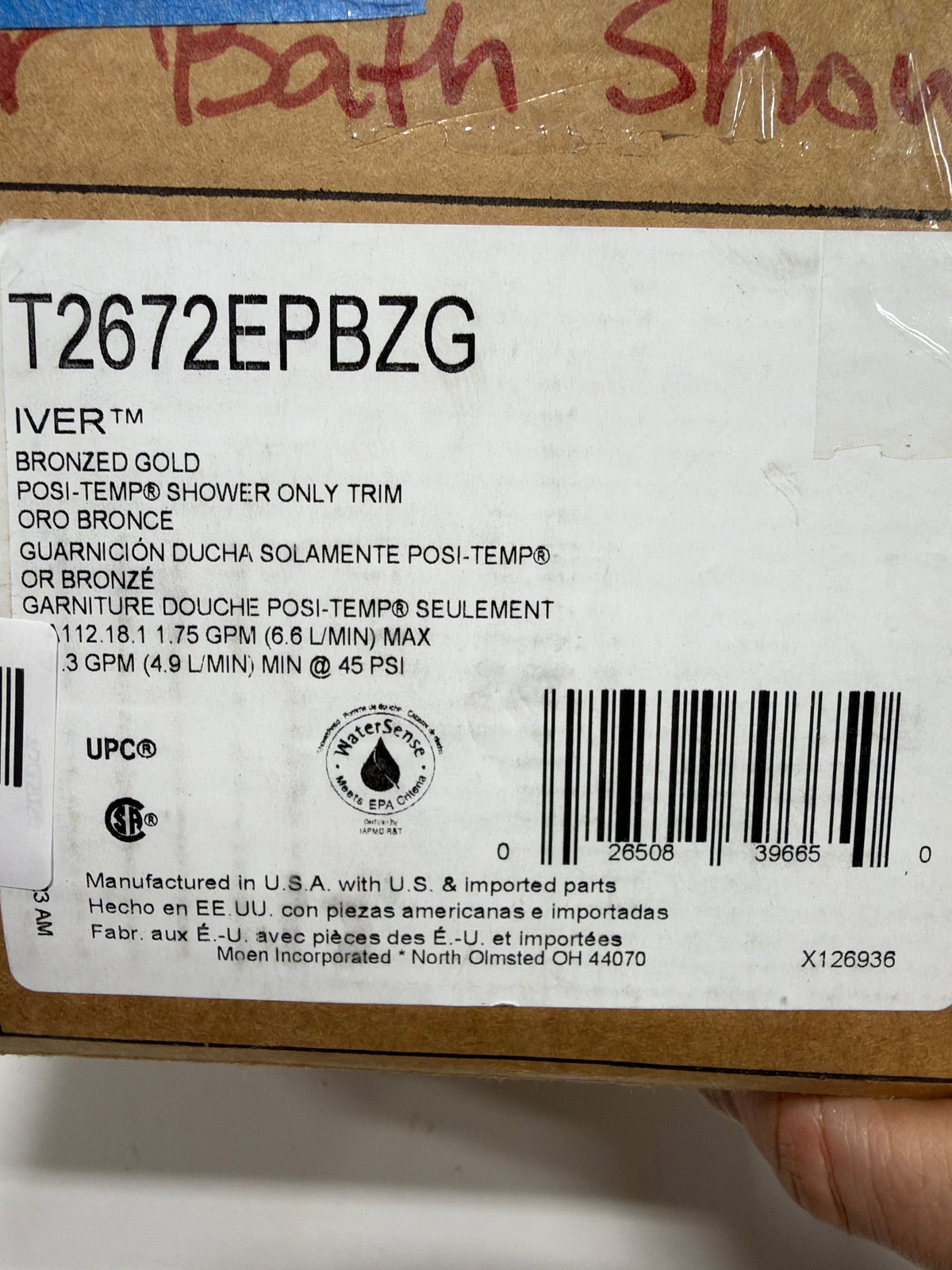 Moen T2672EPBZG Iver Shower Only Trim Package - Bronze