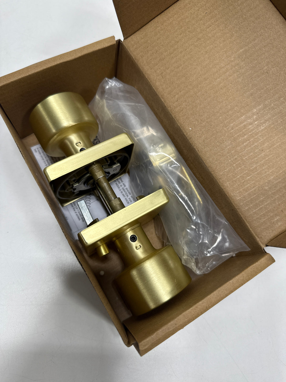 Sure-Loc Bg102-Sq Bergen Privacy Door Knob Set - Brass