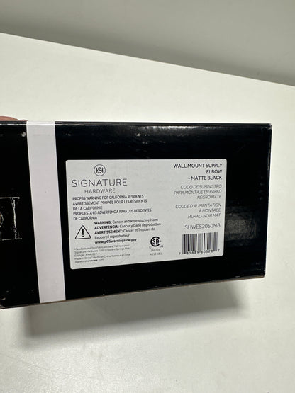 Signature Hardware 948936 FundamentALL Hand Shower Holder with Supply Elbow Matte Black