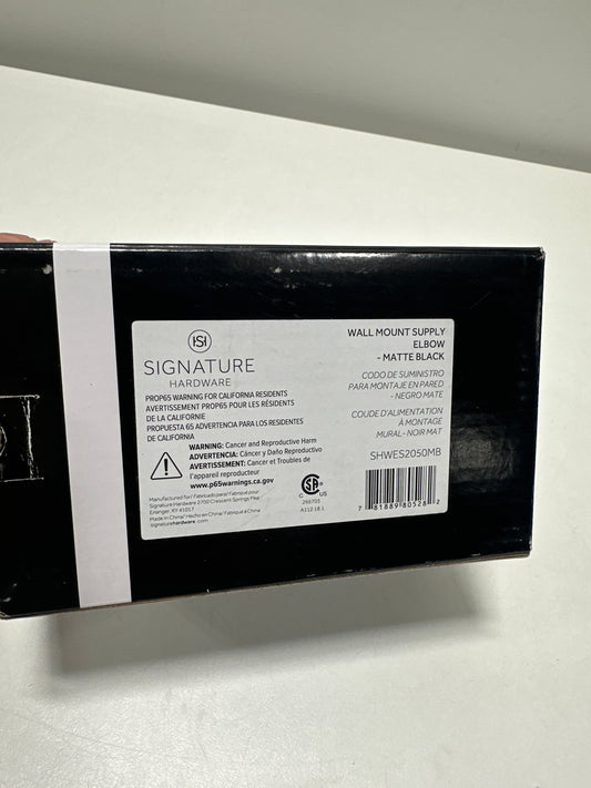 Signature Hardware 948936 FundamentALL Hand Shower Holder with Supply Elbow Matte Black