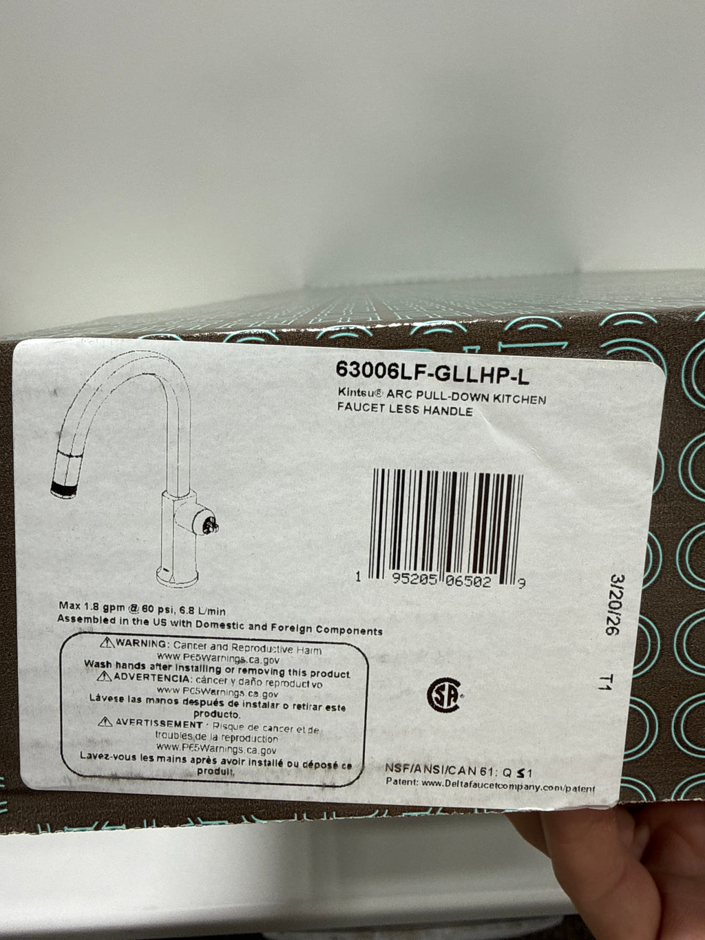 Brizo 63006LF-LHP-L Kintsu 1.8 GPM Single Hole Pull Down Kitchen Faucet with Arc Spout - Less Handle Lumicoat Luxe Gold