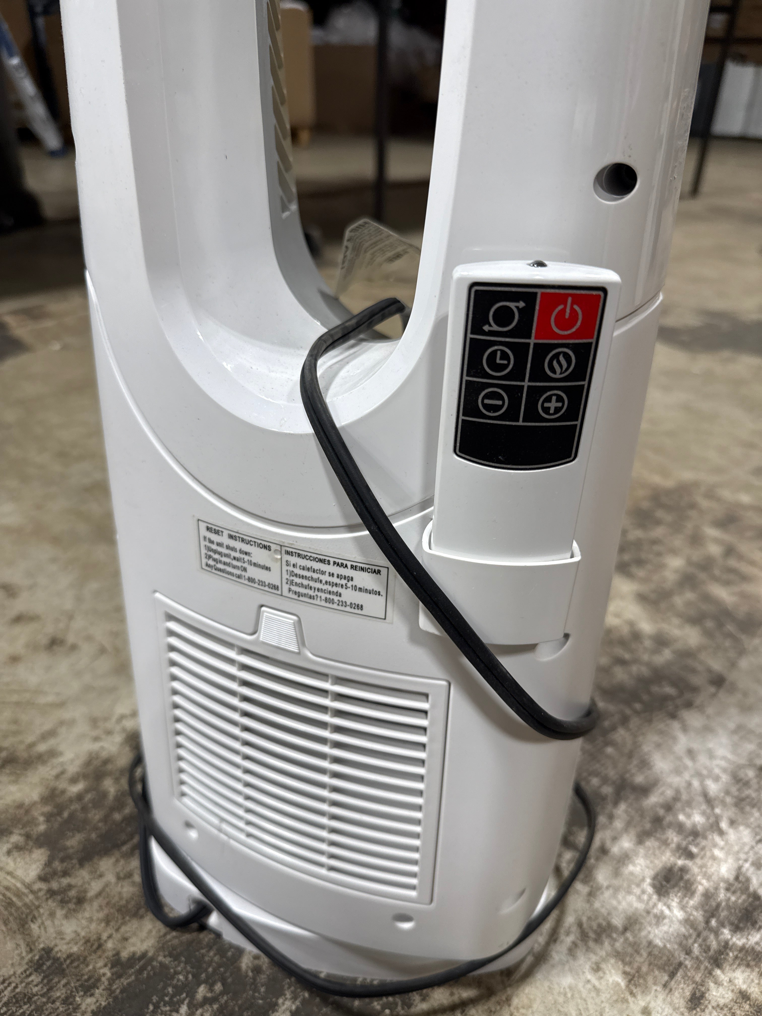 Used Lasko - 1500-Watt Bladeless Ceramic Tower Space Heater with Time