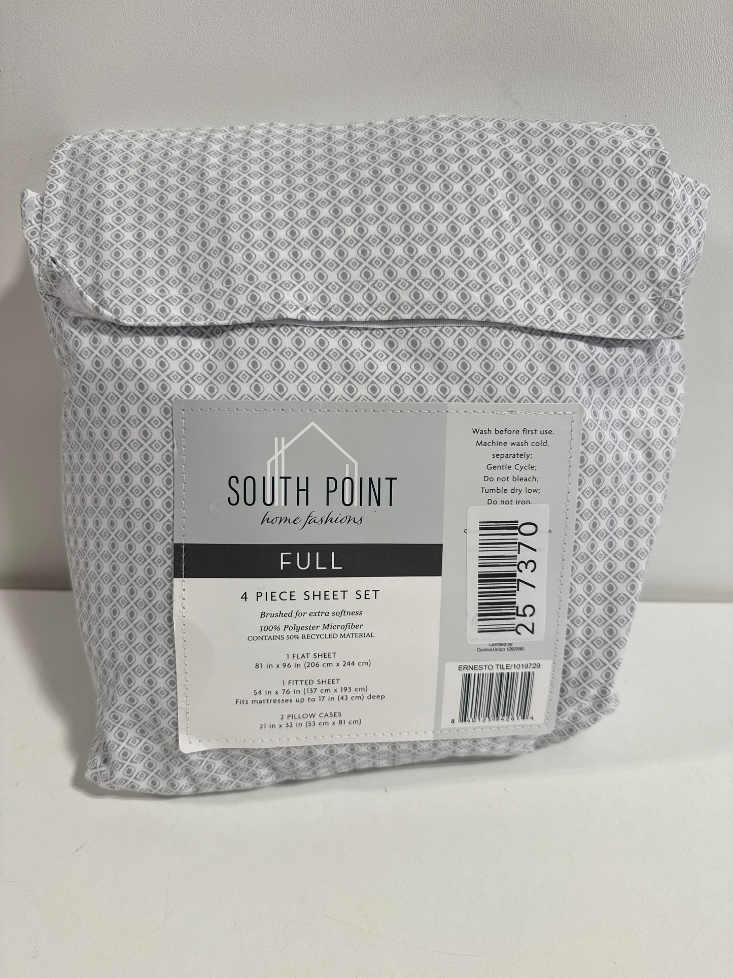 4-Piece Printed Sheet Set - Full| 17" Extra Deep | Cool, Crisp, Breathable Bed Sheets - Brushed for Softness