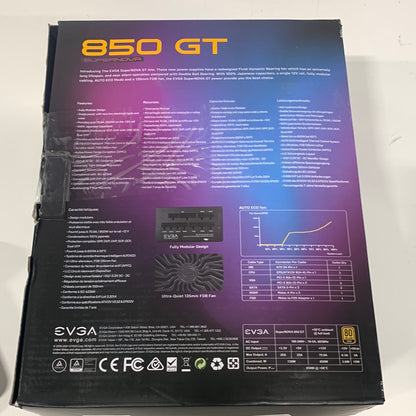 EVGA - GT Series 850W Auto Eco Mode with FDB Fan 80 Plus Power Supply