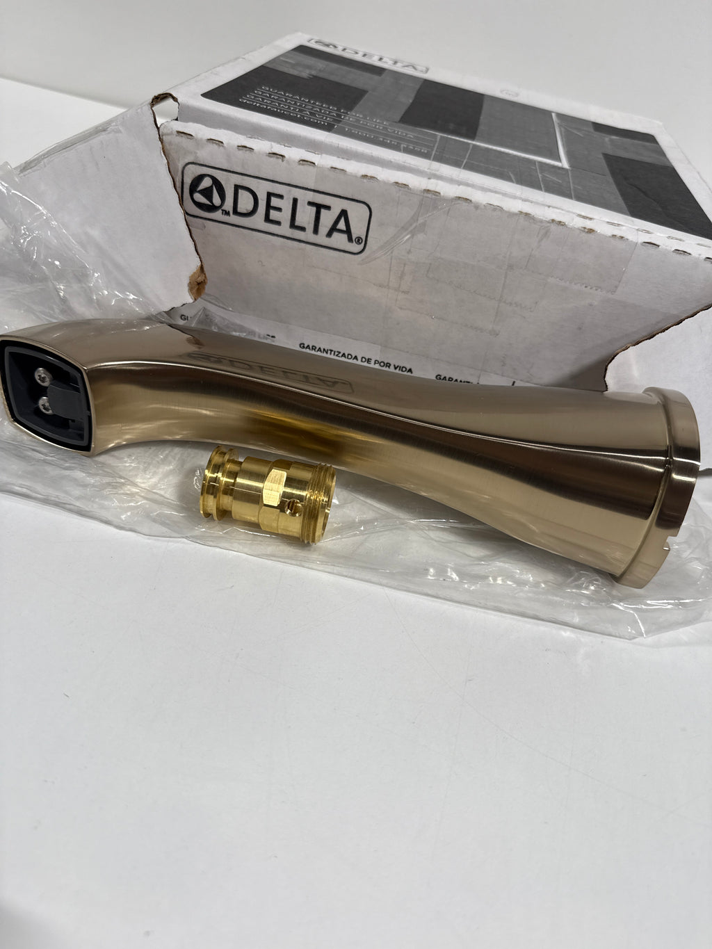 Delta Stryke Non-Diverter Tub Spout Lumicoat Champagne Bronze - *Plumbing