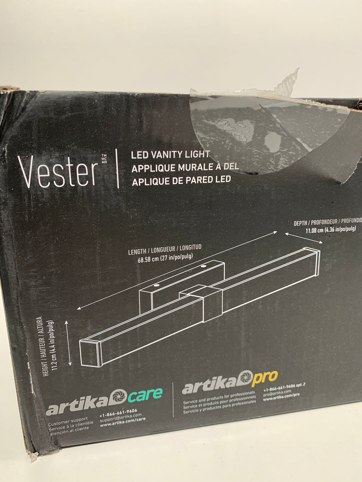 artika Vester LED Vanity Light Black