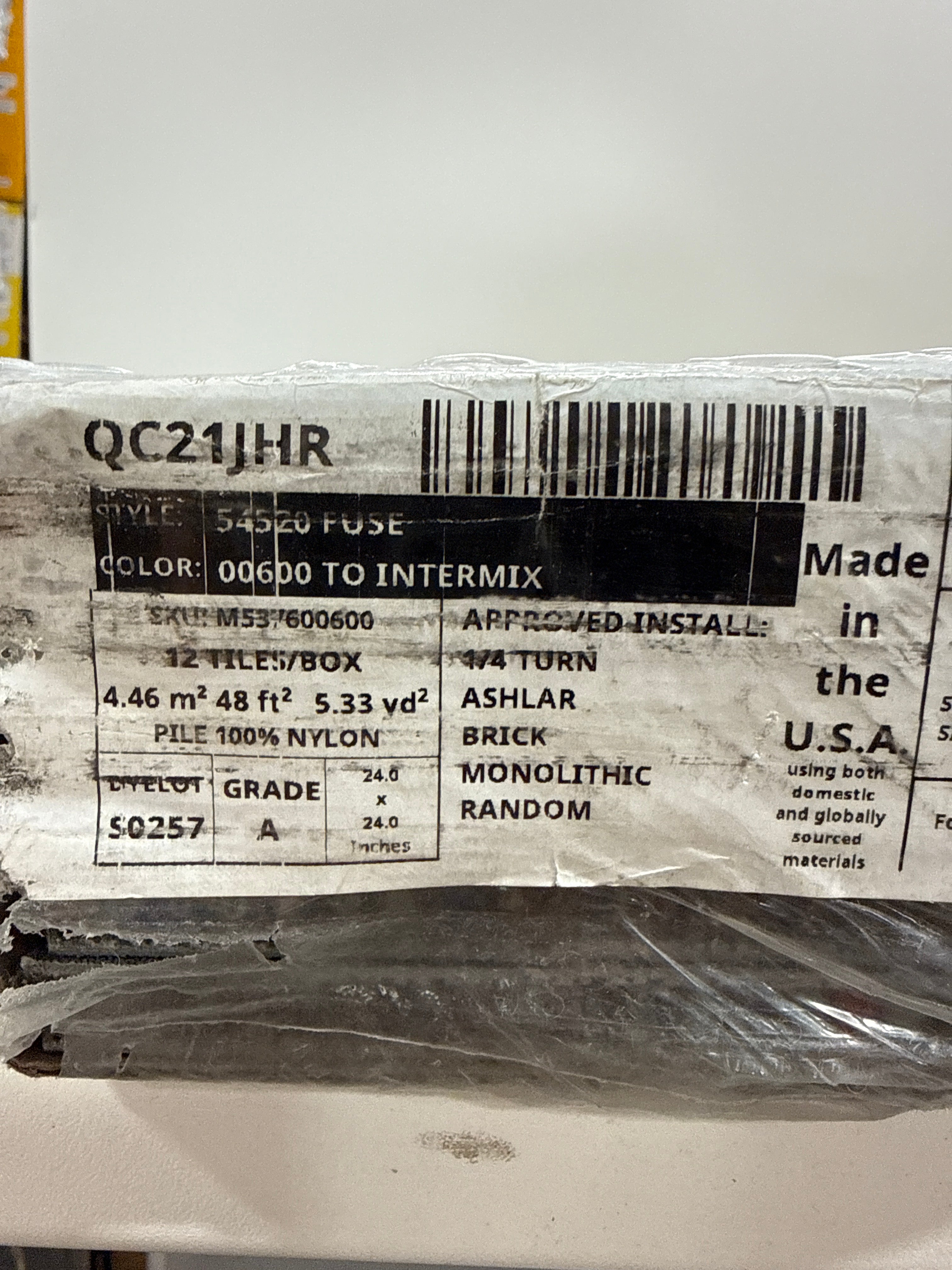 12 x Shaw Fuse 24x24" Carpet Tiles 54520