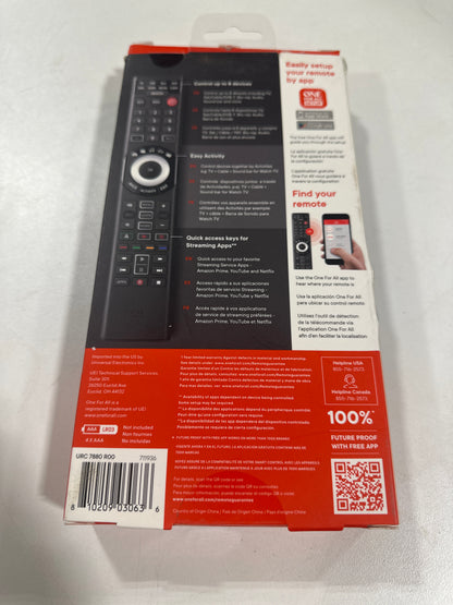 One for All Smart Control 8 Universal Remote (URC7880)