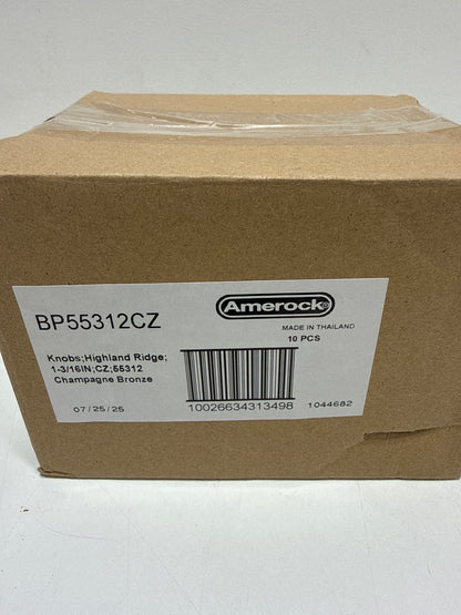 10 x Highland Ridge 1-3/16 in. (30mm) Classic Champagne Bronze Round Cabinet Knob