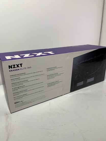 NZXT - Kraken Elite 360mm Radiator CPU Liquid Cooler (3 X 120mm F Fans) with 2.36" LCD Display - Black