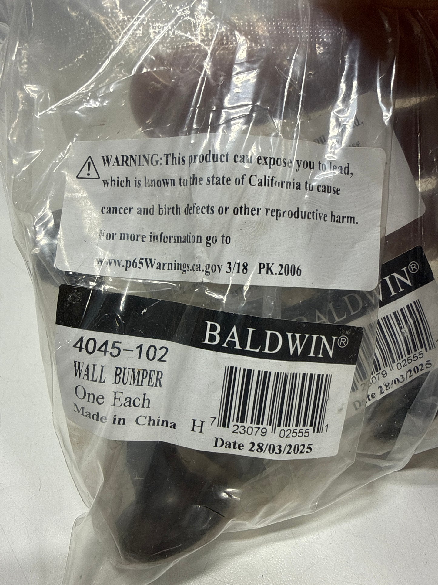 2 x Baldwin 4045.102 Base Mounted Door Bumper Oil Rubbed Bronze