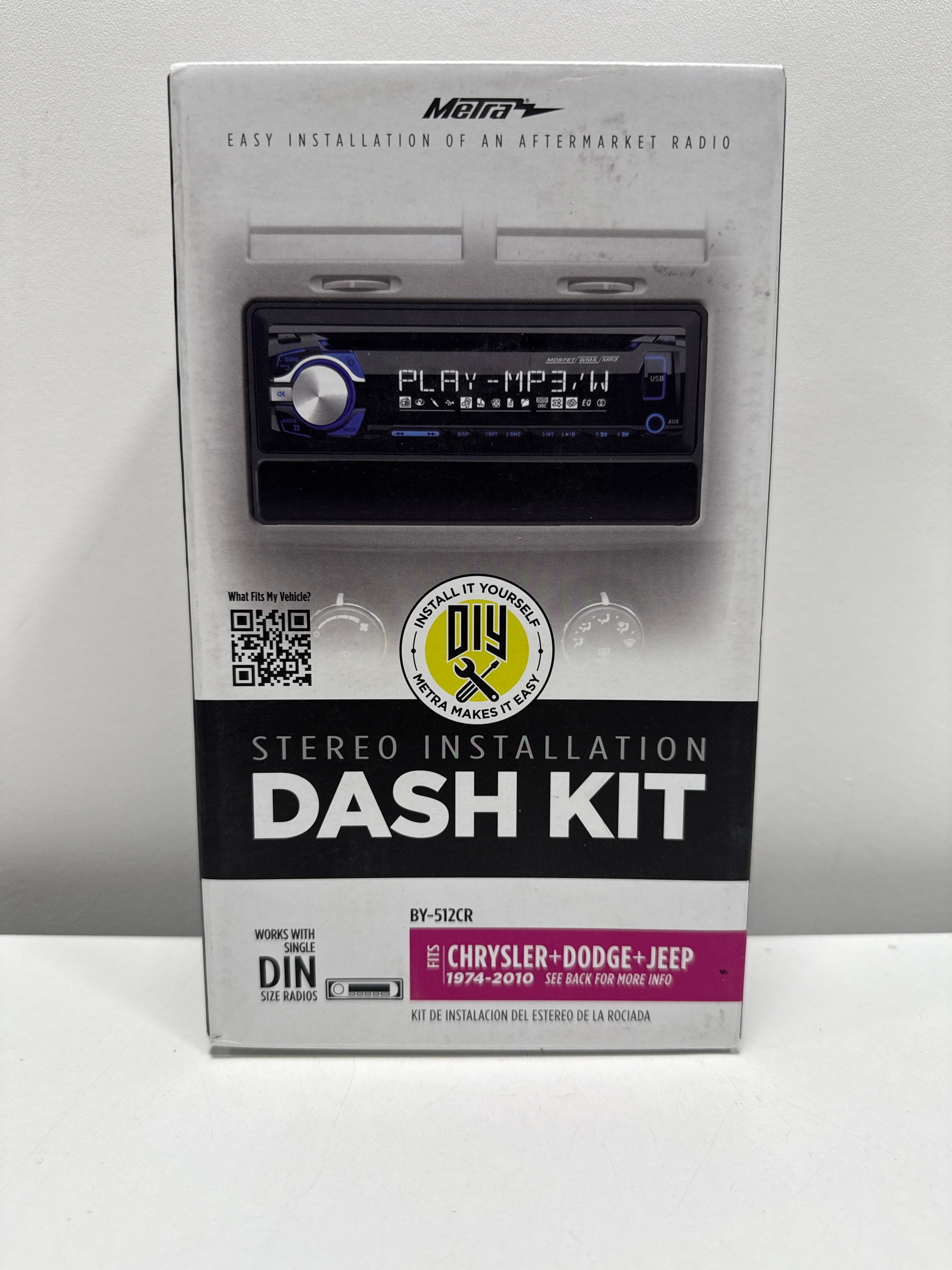 Metra - Dash Kit for Select 1974-2010 Chrysler Vehicles - Black