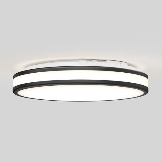 artika Hemisphere LED Flush Mount Ceiling Light Matte Black