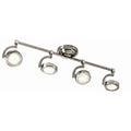 Elan 83382 Andlos Rail 4 Light LED 19.2 Total Watts Brushed Nickel - *Lighting & Electrical