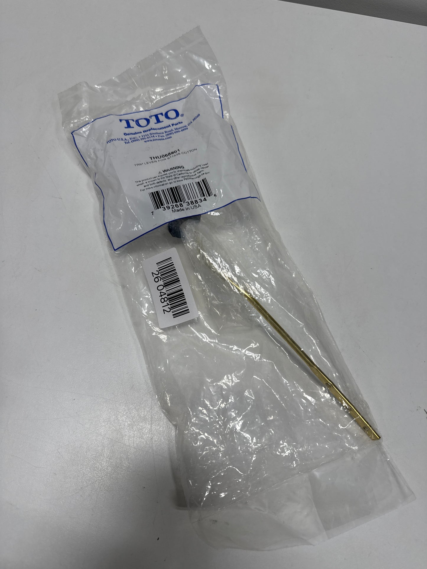 Toto THU068#01 Trip Lever for ST743S Cotton
