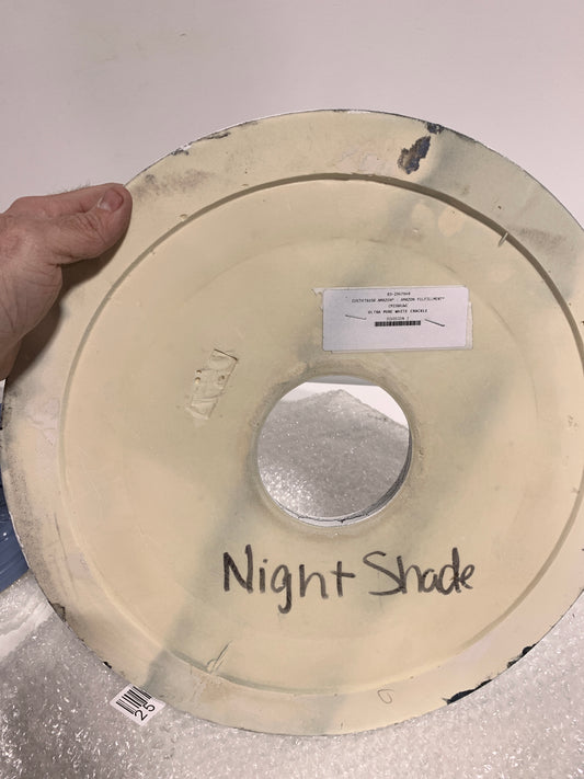 Ekena Millwork CM15BAUWC Baltimore Ceiling Medallion, 15 3/8"OD x 4 1/4"ID x 1 1/2"P, Hand-Painted Ultra Pure White Crackle