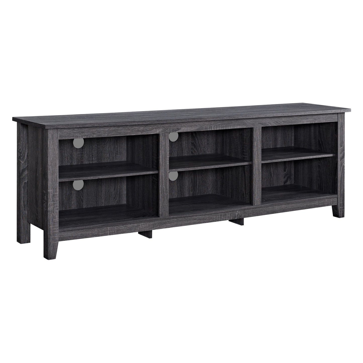 See Desc 70 in. Charcoal MDF TV Stand with Adjustable Shelves (Max TV Size 80 in.)