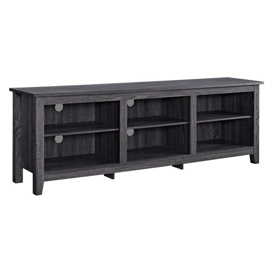 See Desc 70 in. Charcoal MDF TV Stand with Adjustable Shelves (Max TV Size 80 in.)