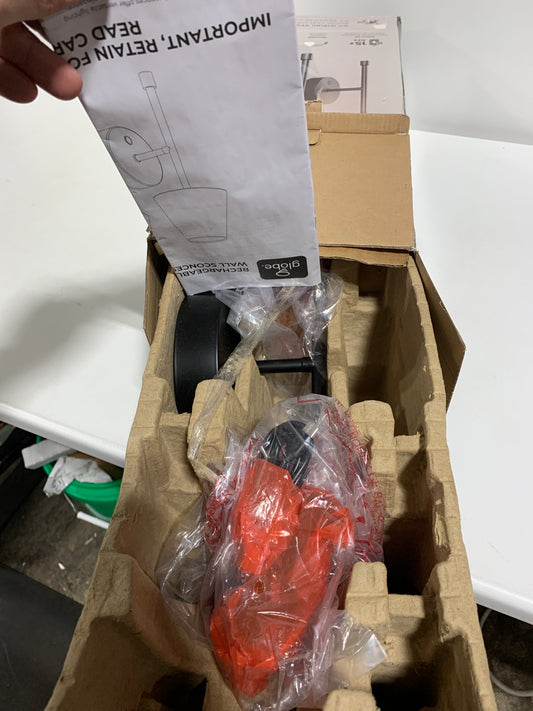 Globe Set of 1 Rechargeable LED Wall Sconces Dimmable Black