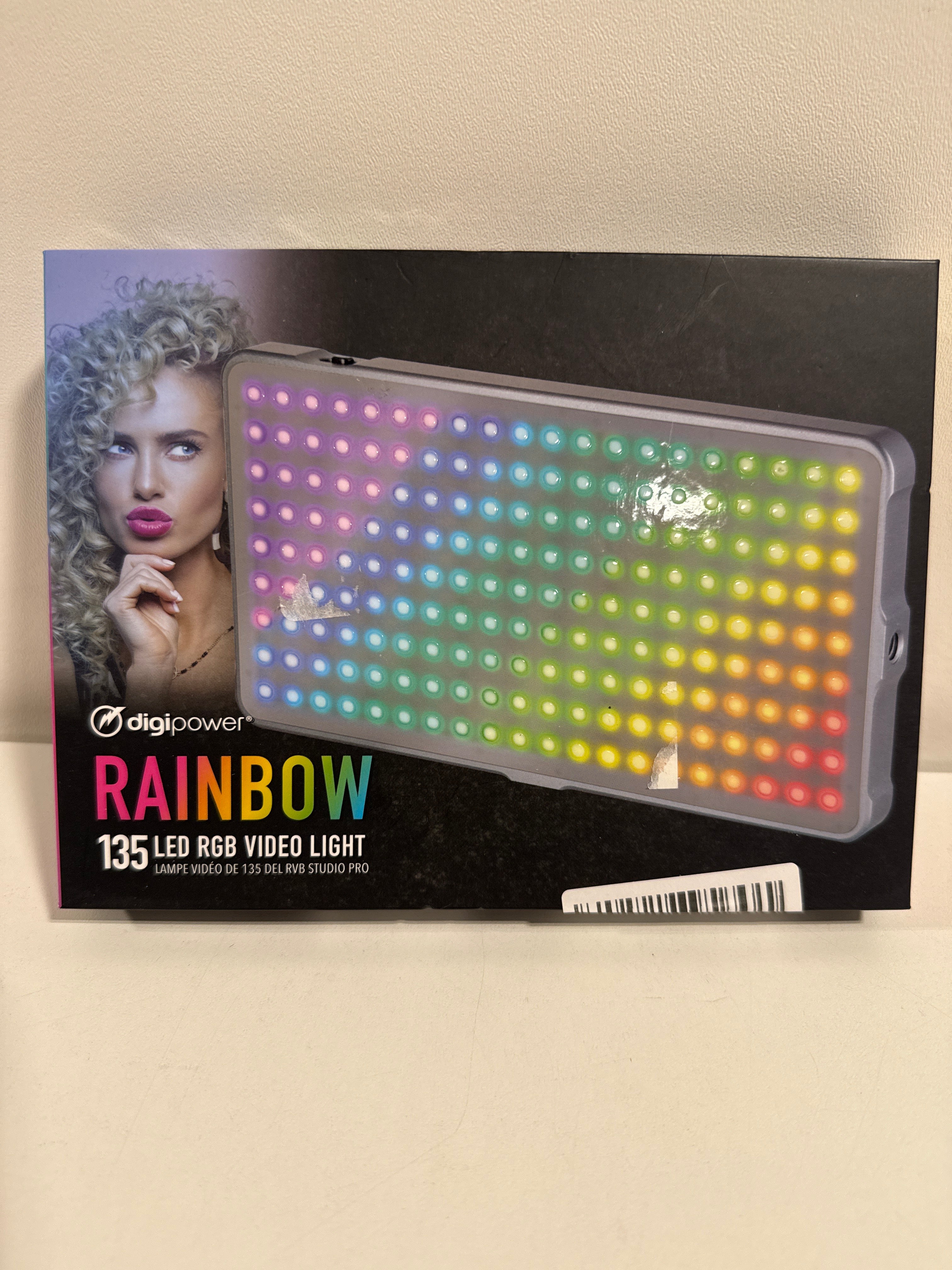 Digipower - Rainbow RGB 135 LED Video Light for Digital/Mirrorless Cameras and Light Stands - Silver - *Cameras