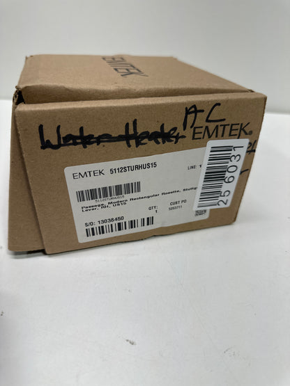 Emtek Stuttgart Right Handed Passage Door Lever Set with Modern Rectangular Rose from the Brass Modern Collection