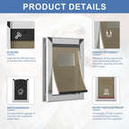 Heavy Duty Dog Door,Energy Efficient Rugged Aluminum Frame,Doggy Door with Double Sliding Lock Panel Easy Installation