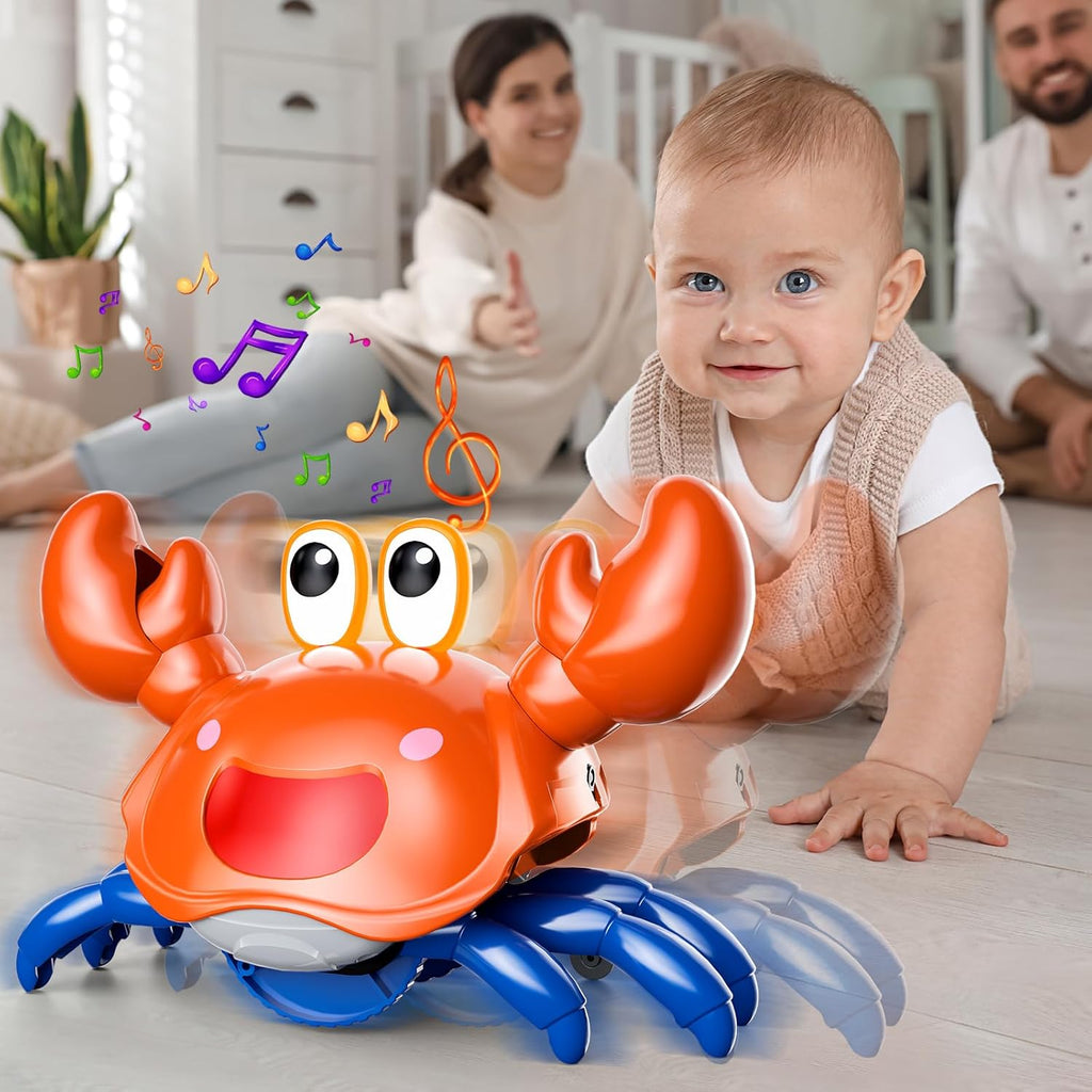 Crawling Crab Baby Toy Infant Tummy Time Walking Dancing Moving Crab Toys for Babies Toddler Birthday Gifts - *Baby &