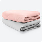 Bare Home 2-Pack Fitted Crib Sheets - Premium 1800 Ultra-Soft Microfiber - Breathable - Baby Sheet - for Boys & Girls - Fits Standard Crib and Toddler Mattresses (Pink Slipper/Cloud Grey)