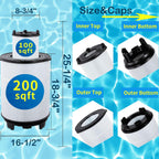Savener S7M120 System 3 Inner and Outer Pool Filter Compatible with 25021-0200S & 25022-0201S Replacement for Sta-Rite