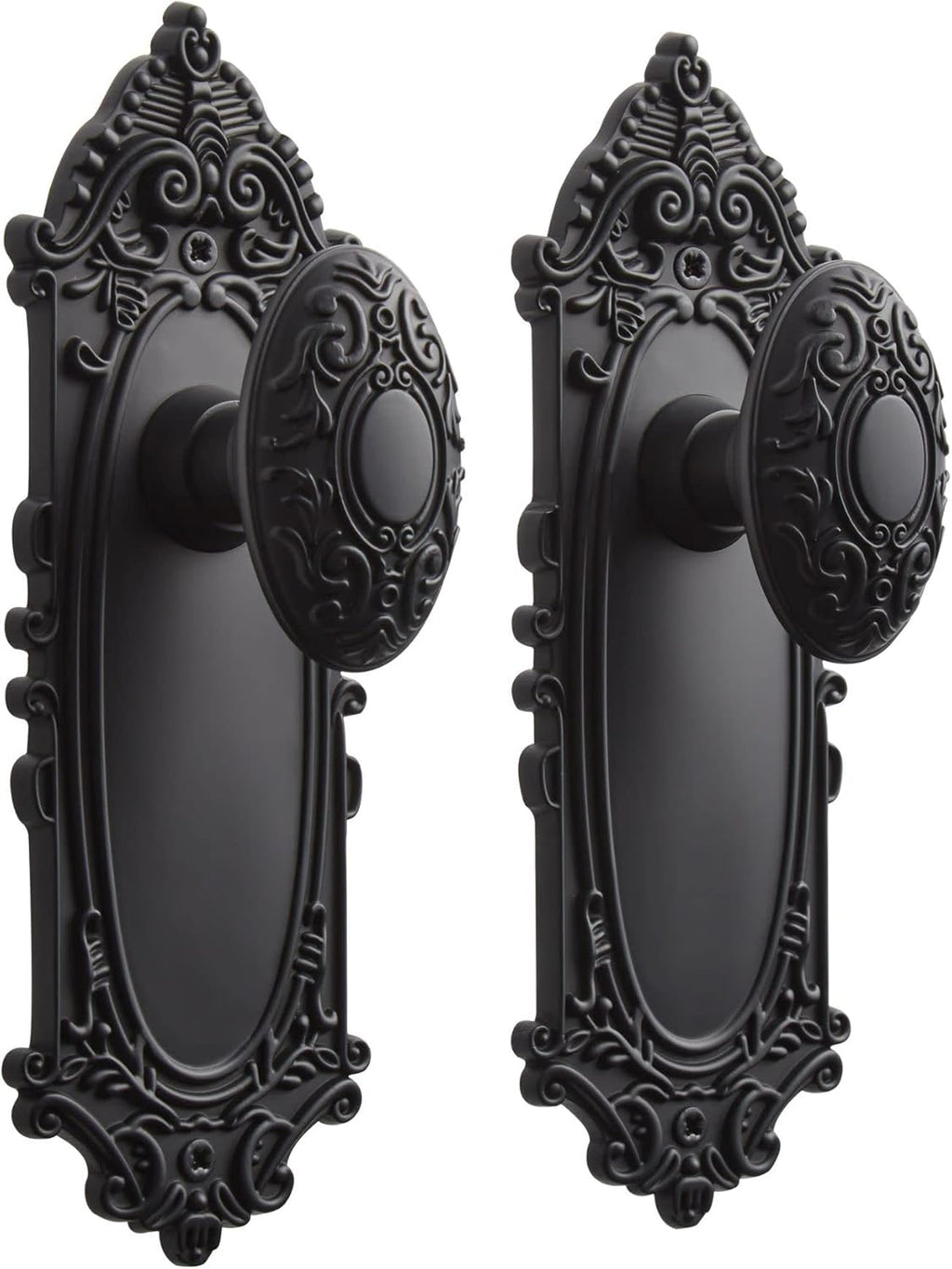 Signature Hardware 480936 Valma Solid Brass Passage Door Knob Set with Adjustable 2-3/8’’ or 2-3/4’’ Backset - Matte