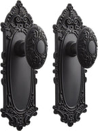 Signature Hardware 480936 Valma Solid Brass Passage Door Knob Set with Adjustable 2-3/8’’ or 2-3/4’’ Backset - Matte