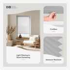 Chicology Gray Cordless Room Darkening Vinyl Mini Blind with 1 in. Slats 27.75 in. W x 84 in. L