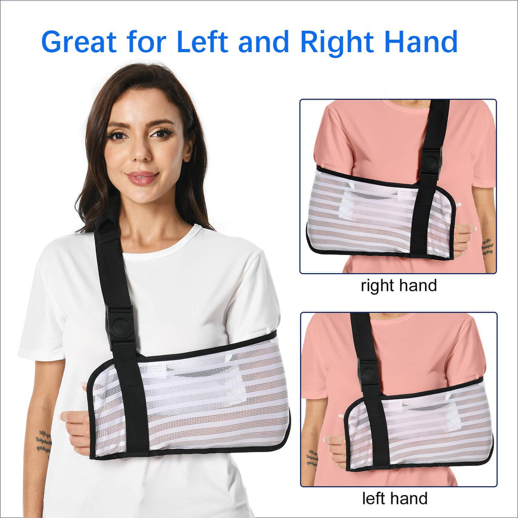 Arm Sling for Shoulder Elbow Waist Injury Medical Shoulder Immobilizer with Removable Padded Strap Breathable Arm