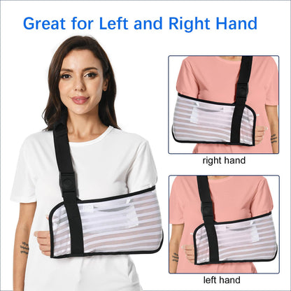 Arm Sling for Shoulder Elbow Waist Injury Medical Shoulder Immobilizer with Removable Padded Strap Breathable Arm
