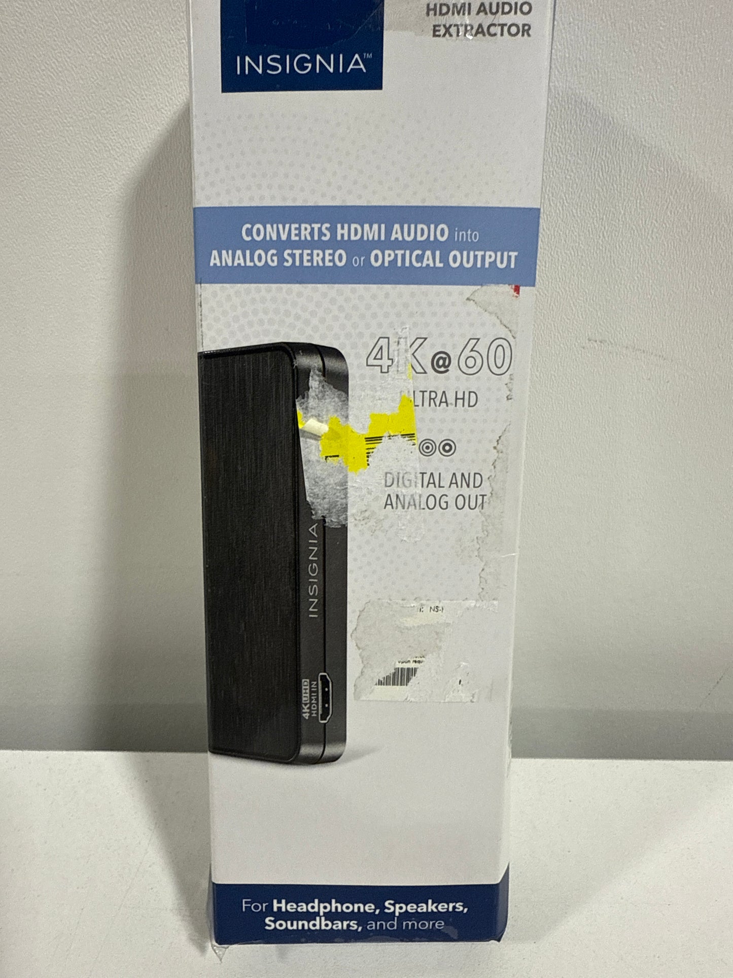 Insignia - HDMI Audio Extractor with 4K @ 60Hz / HDR Support - Black