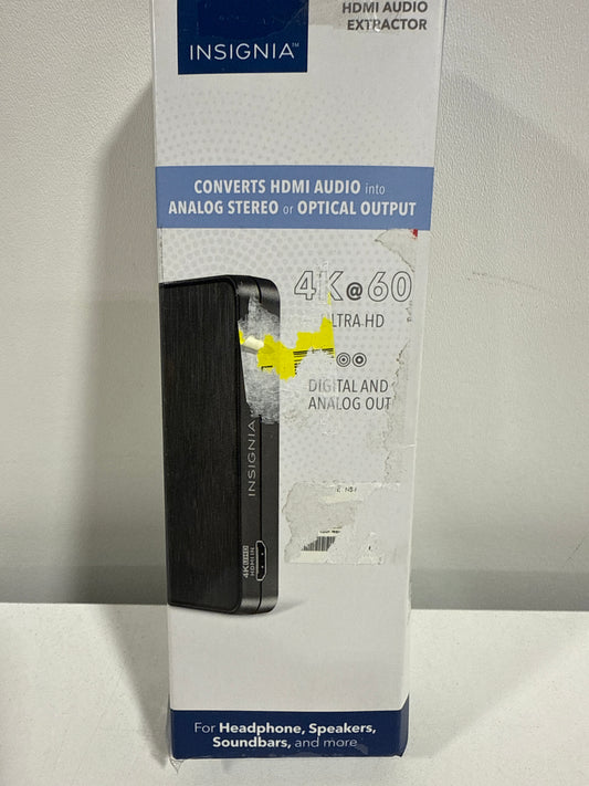 Insignia - HDMI Audio Extractor with 4K @ 60Hz / HDR Support - Black