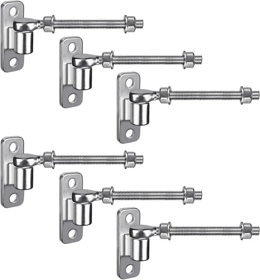Cast Gate Hinges, Heavy Duty Gate Hinge for Wood Fence, 304 Stainless Steel Gate Hinges Heavy Duty, One Piece with Non-Weld Wood Gate Hinges, 8''J Bolt Gate Hinge for Farm Gate, 6Pack