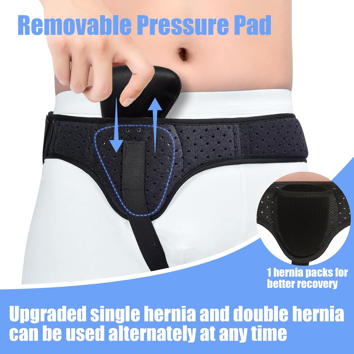 Hernia belts for men - Men’s and Women’s hernia truss are suitable for use before or after surgery on inguinal