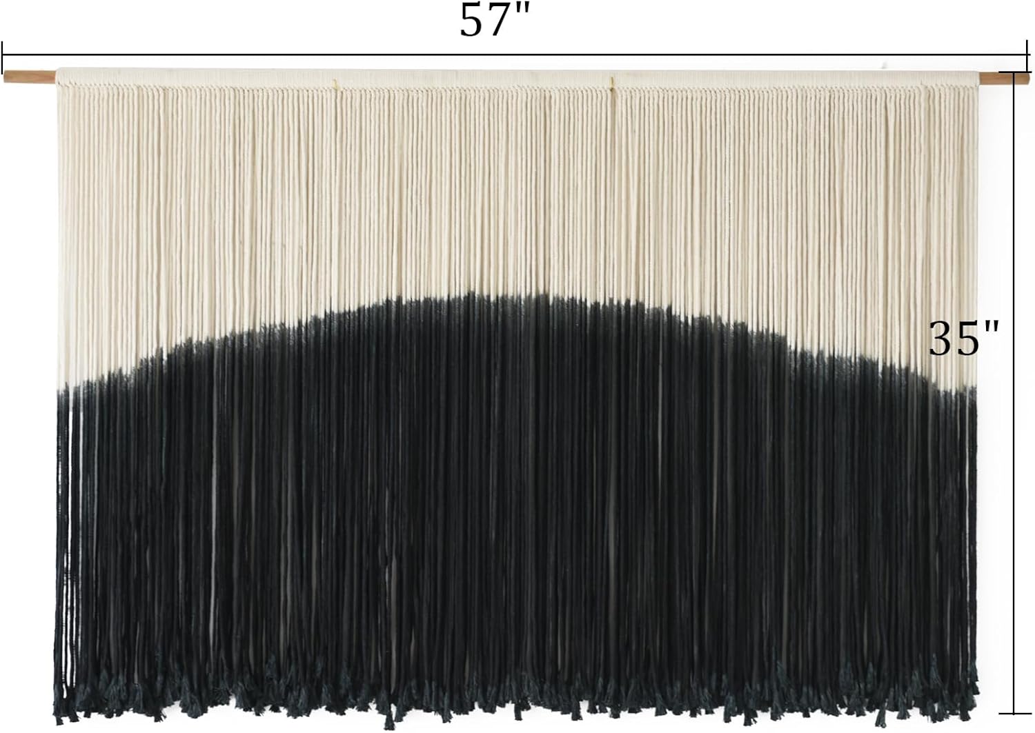 Flber Tie-Dye Macrame Wall Hanging Large Bohemian Yarn Tapestry Macrame Home Décor 57’’W*35’’L - *Home Decor & Curtains