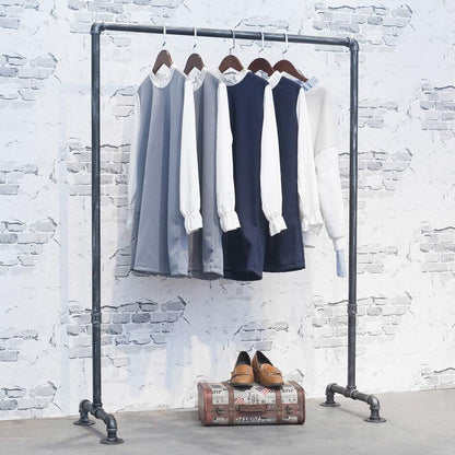 Industrial Pipe Clothing Rack 59in,Clothes Racks for Hanging Clothes,Heavy Duty Display Garment Rack