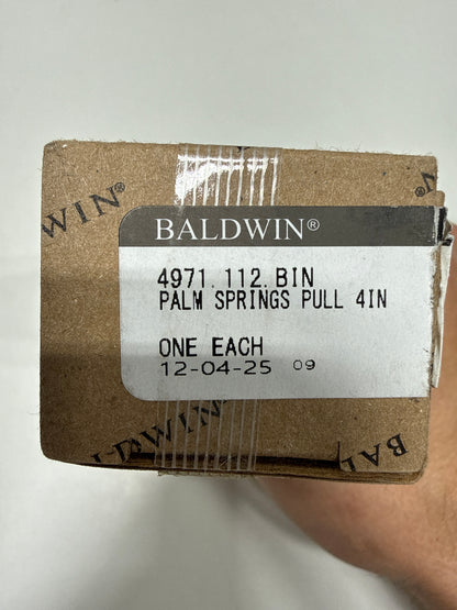 Baldwin 4971112BIN 4971.BIN Palm Springs 4 Inch Center to Center Handle Cabinet Pull from The Estate Collection