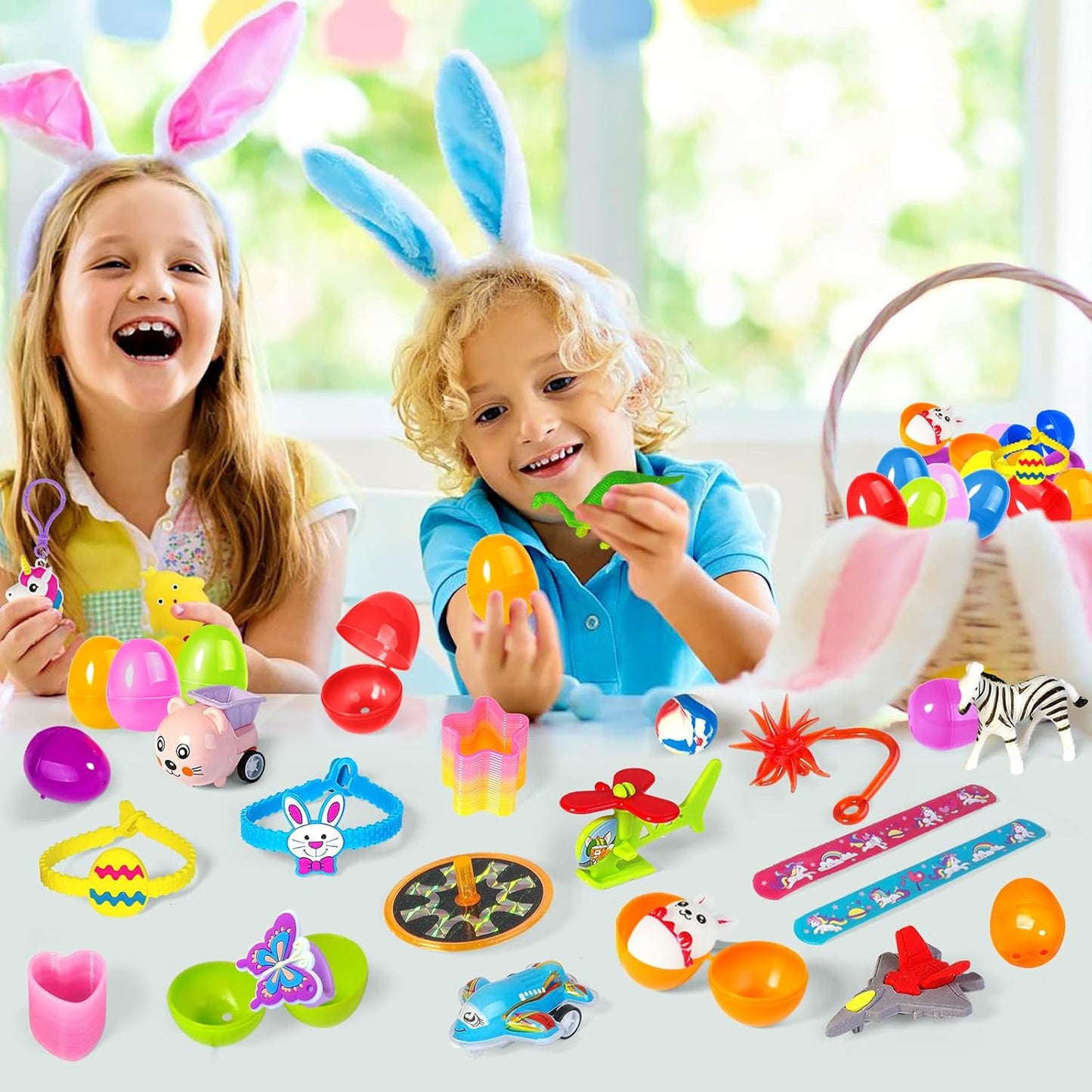 100PCS Prefilled Easter Eggs with Toys for Easter